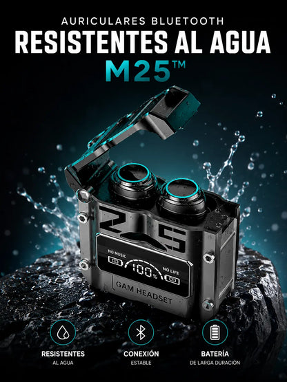 Auriculares Bluetooth Resistentes al agua M25™ [Sonido de Estudio, Directamente en Tus Oídos]